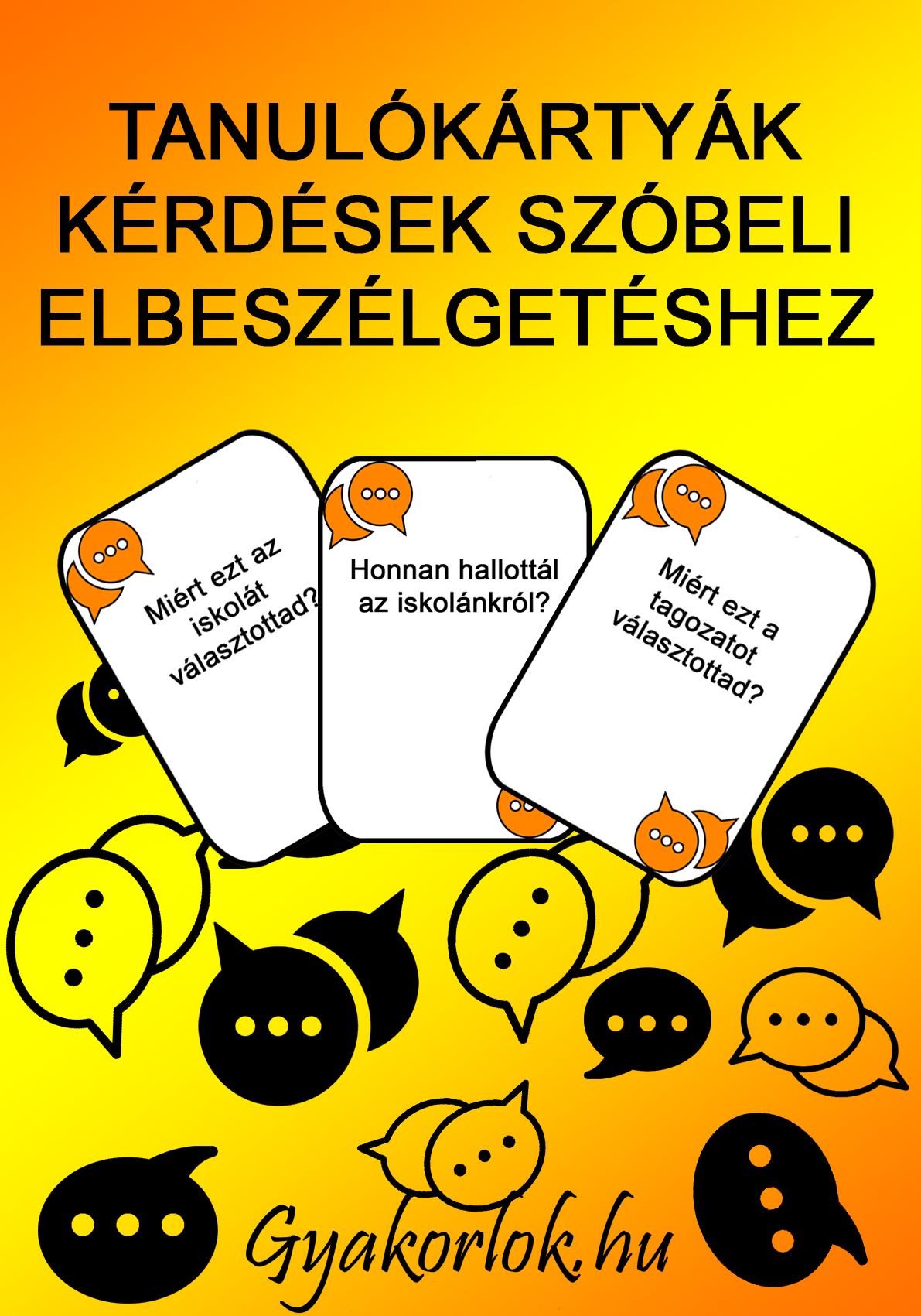 Tanulókártyák - Kérdések szóbeli beszélgetéshez